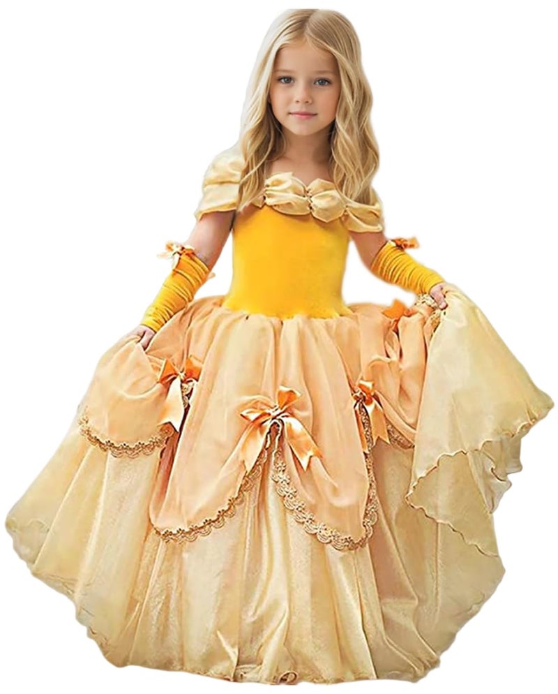 CQDY Belle Princess Dress Costume Sleeveless Party Christmas Halloween 2-13T (10T-11T) - Image 1